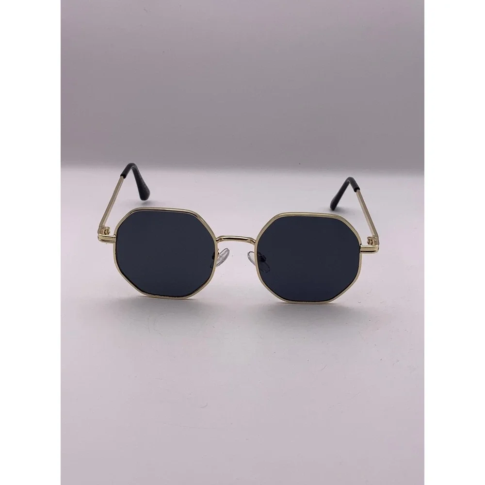 Mercedes Benz 743 Sunglasses Mens Gold Gray Round Geometric Metal Made In Italy